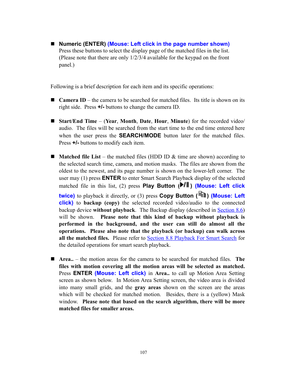 I.R.I.S. 808 Digital Video Recorder User Manual | Page 107 / 147