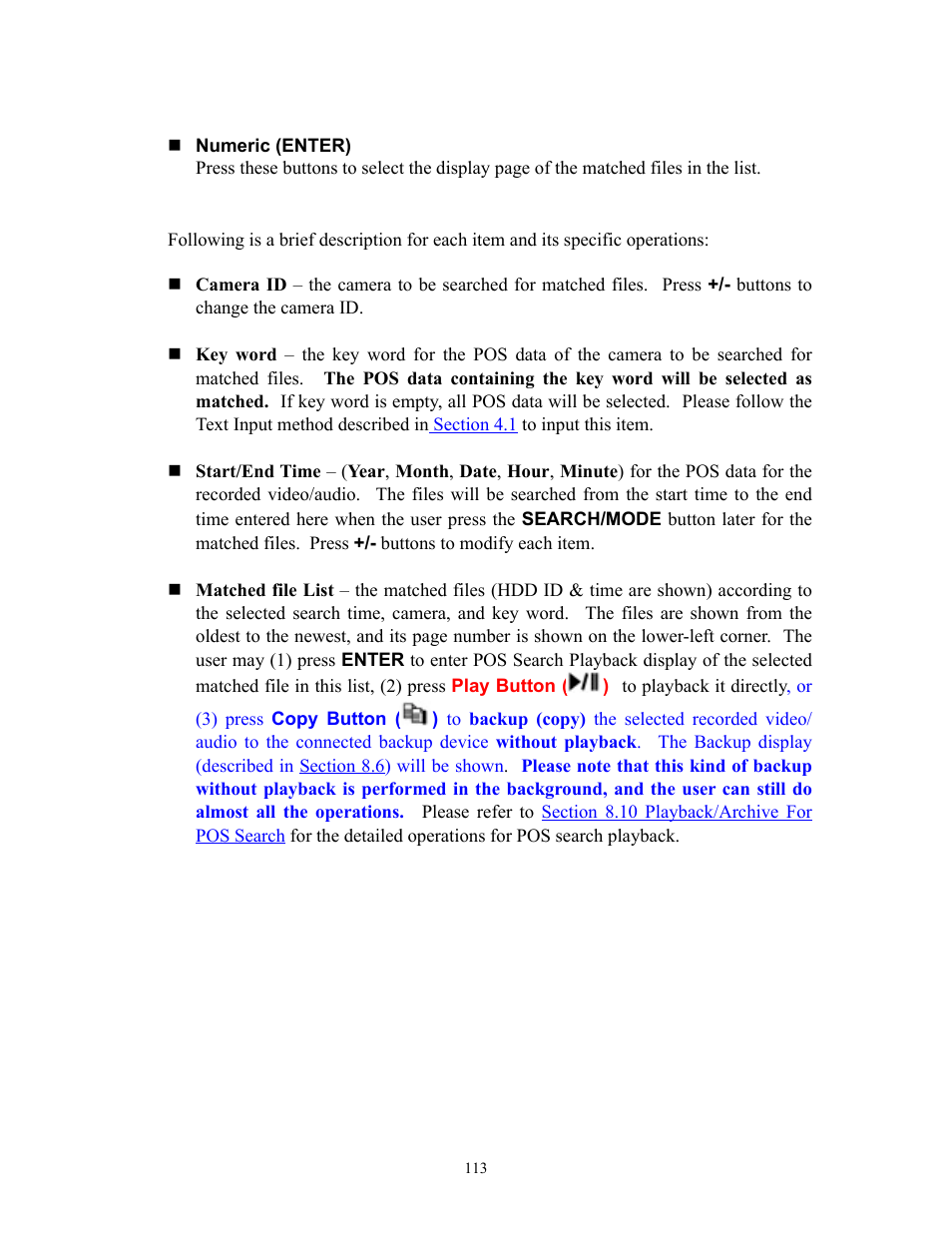 I.R.I.S. 808 Digital Video Recorder User Manual | Page 113 / 147