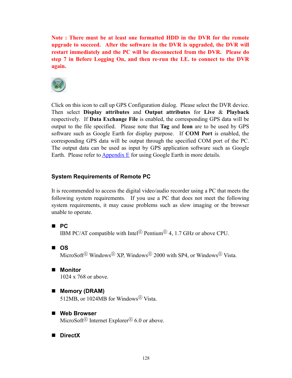 I.R.I.S. 808 Digital Video Recorder User Manual | Page 128 / 147