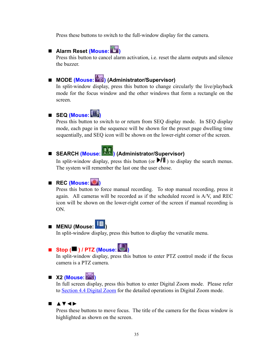 I.R.I.S. 808 Digital Video Recorder User Manual | Page 35 / 147