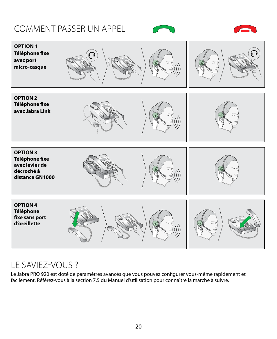 Comment passer un appel, Le saviez-vous | Jabra PRO 920 Quick Start Guide User Manual | Page 24 / 55