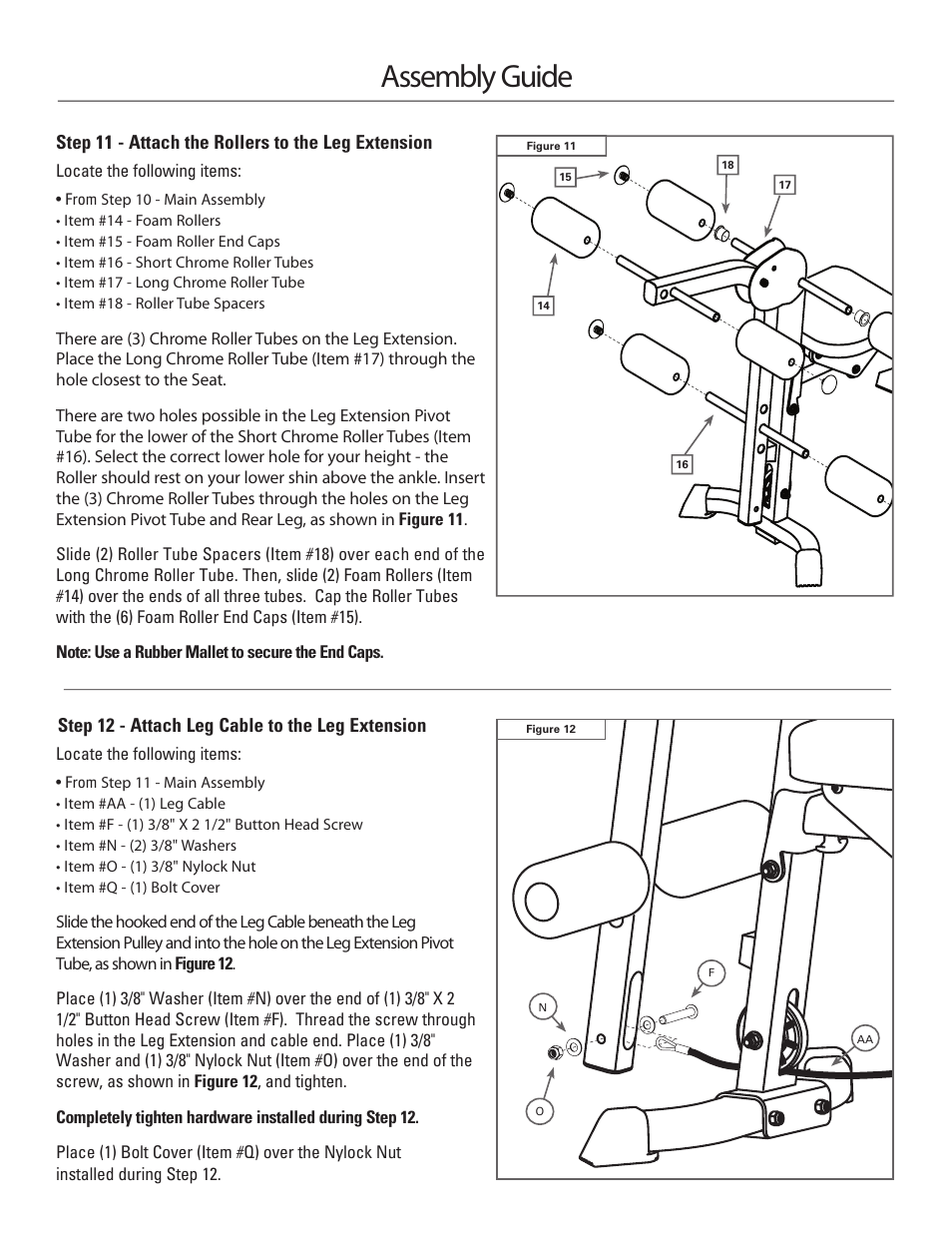 Assembly guide | Bowflex Sport Home Gym User Manual | Page 14 / 24
