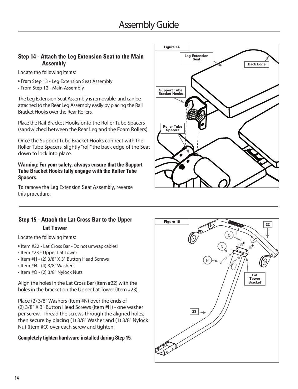Assembly guide | Bowflex Sport Home Gym User Manual | Page 16 / 24