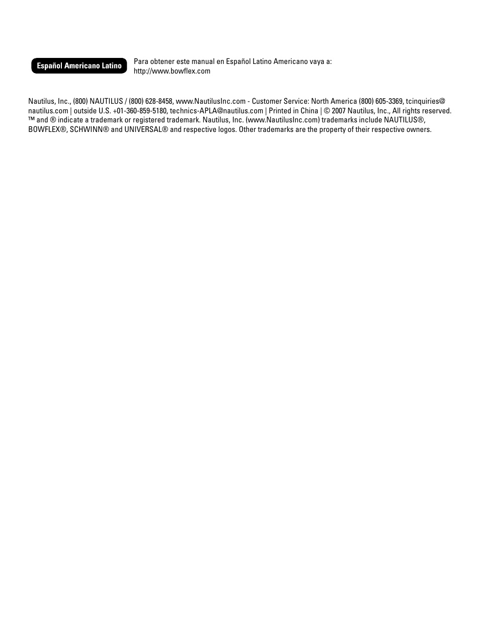 Bowflex TreadClimber 3000 User Manual | Page 2 / 28