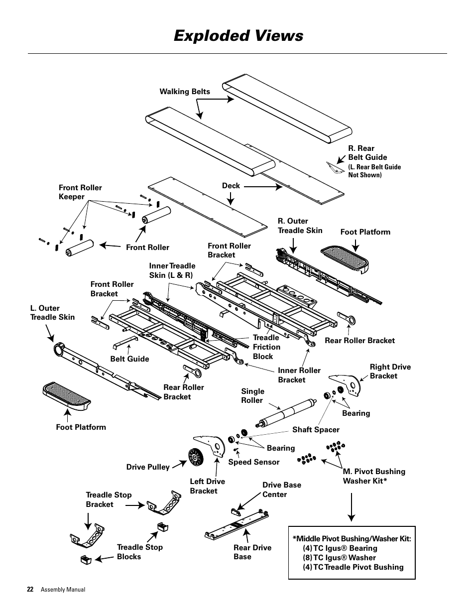 Exploded views | Bowflex TreadClimber 3000 User Manual | Page 26 / 28