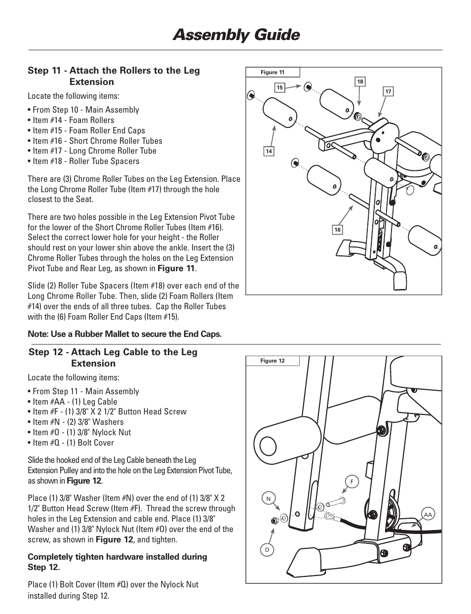 Assembly guide | Bowflex Elite™ Plus home gym User Manual | Page 12 / 94