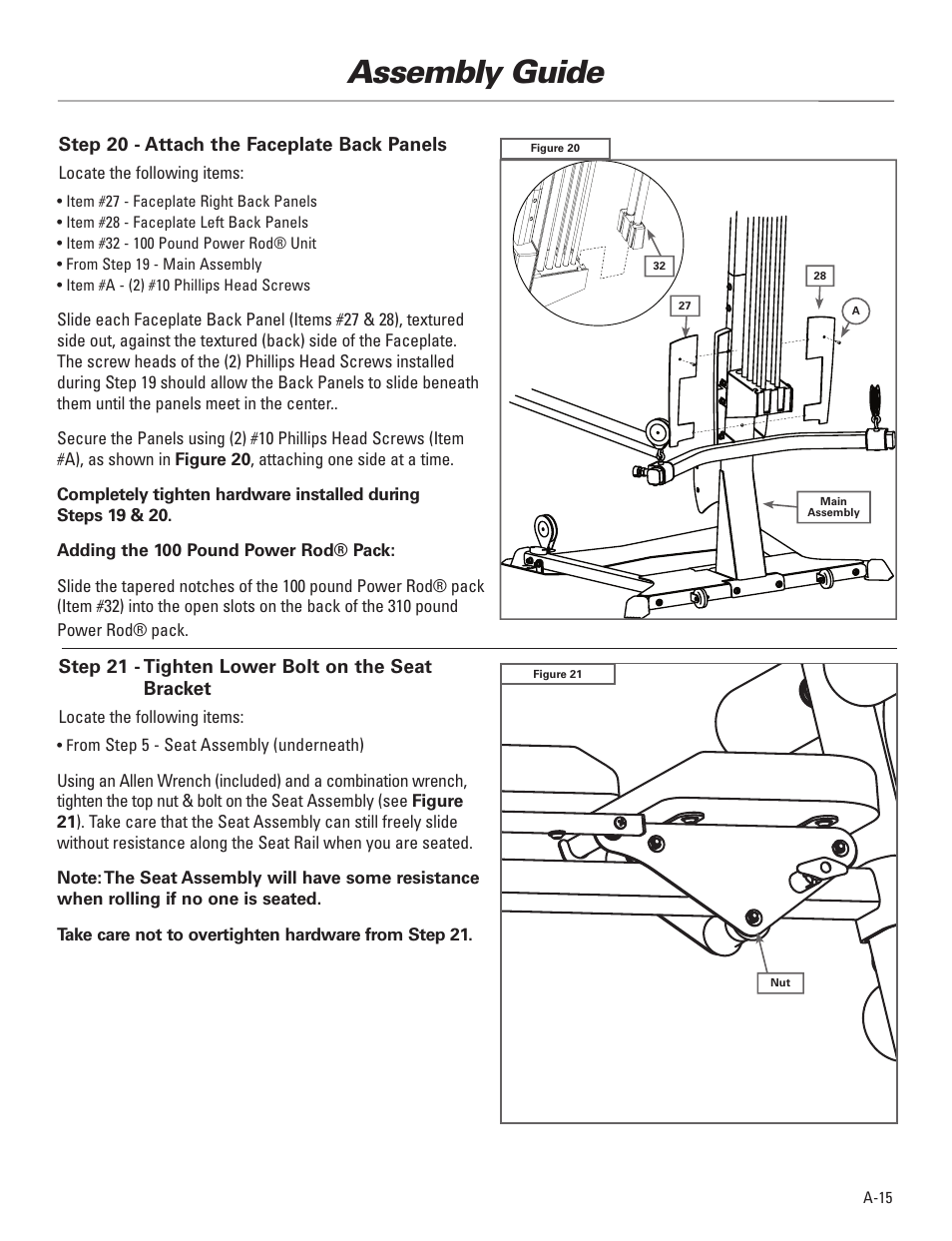 Assembly guide | Bowflex Elite™ Plus home gym User Manual | Page 17 / 94
