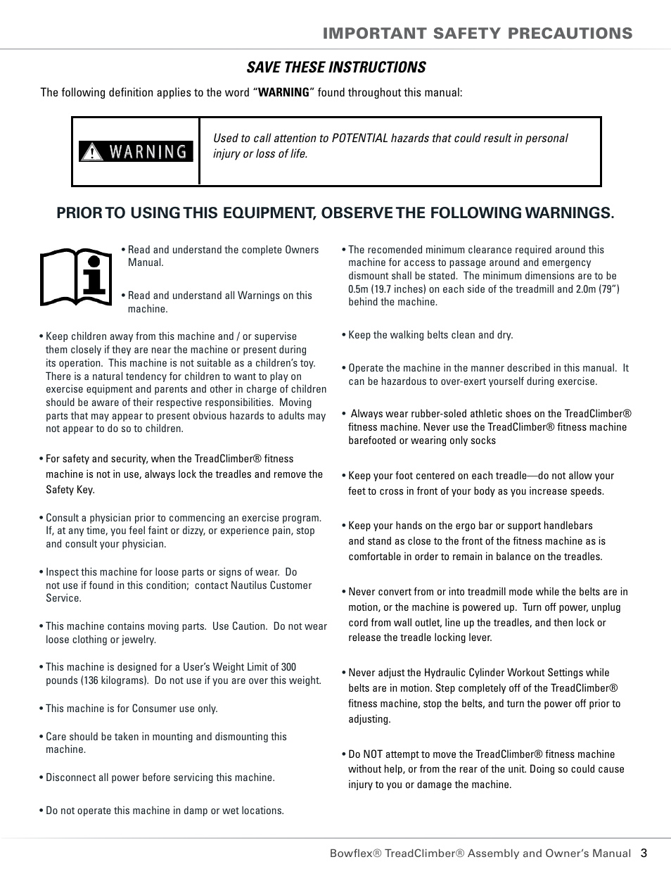 Bowflex TC5300 User Manual | Page 7 / 76