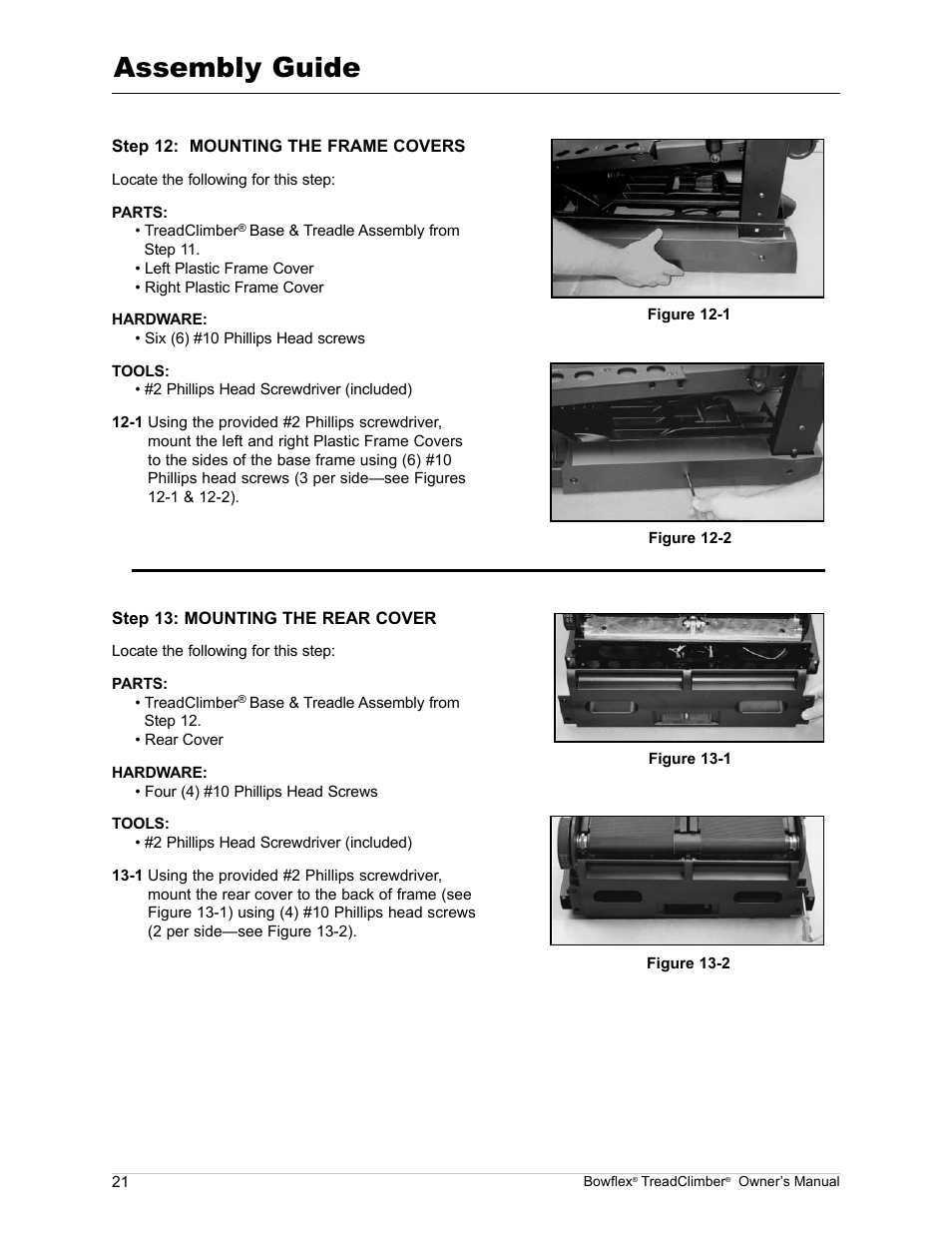Assembly guide | Bowflex TreadClimber TC5000 User Manual | Page 24 / 69