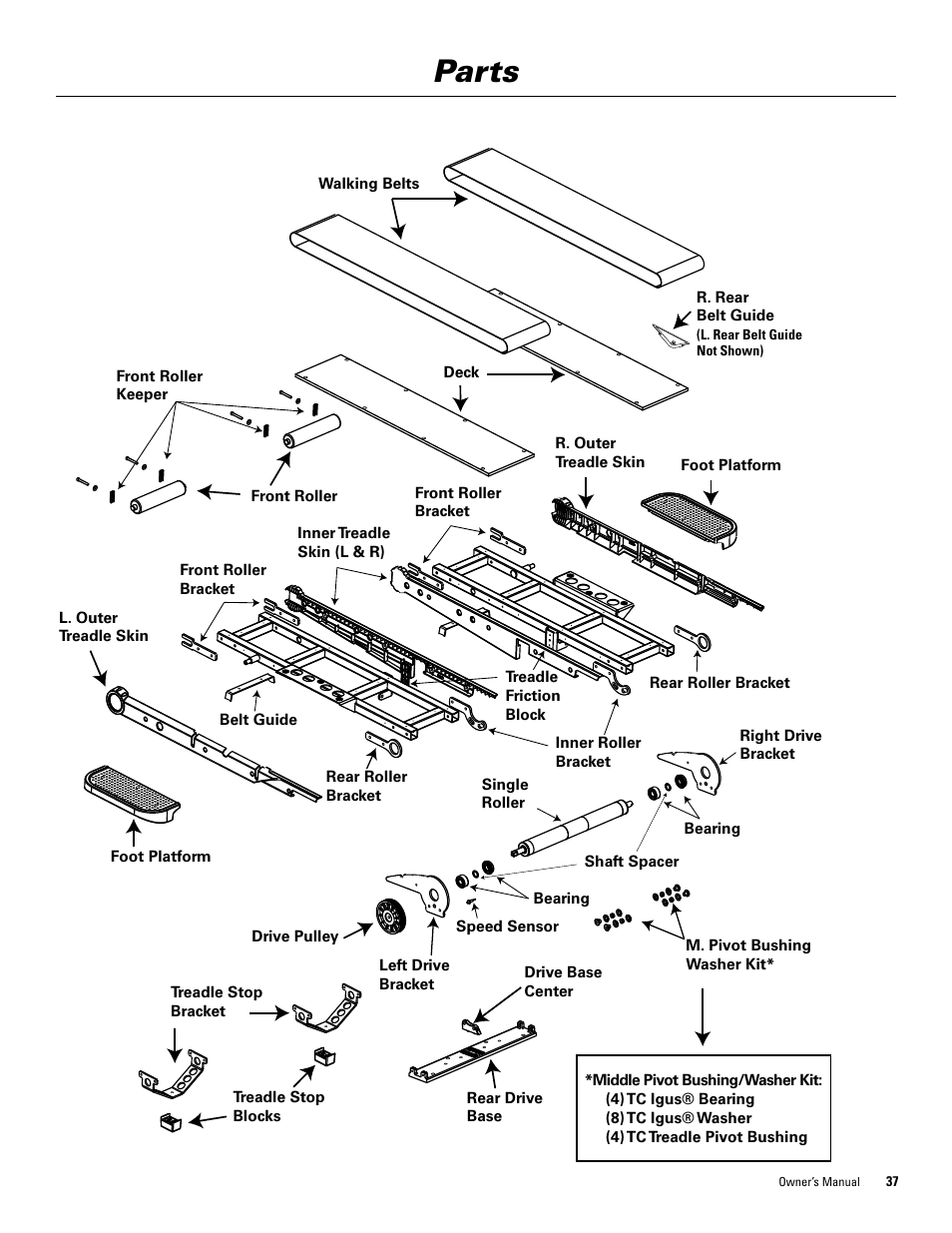 Parts | Bowflex TreadClimber 5000 User Manual | Page 41 / 44