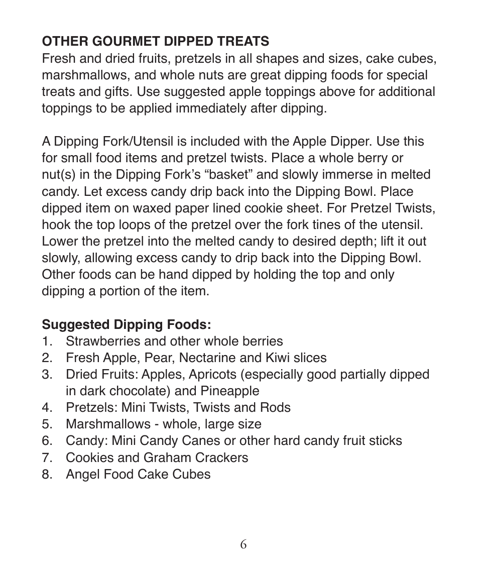 BACK TO BASICS Microwave apple Dipper User Manual | Page 7 / 8