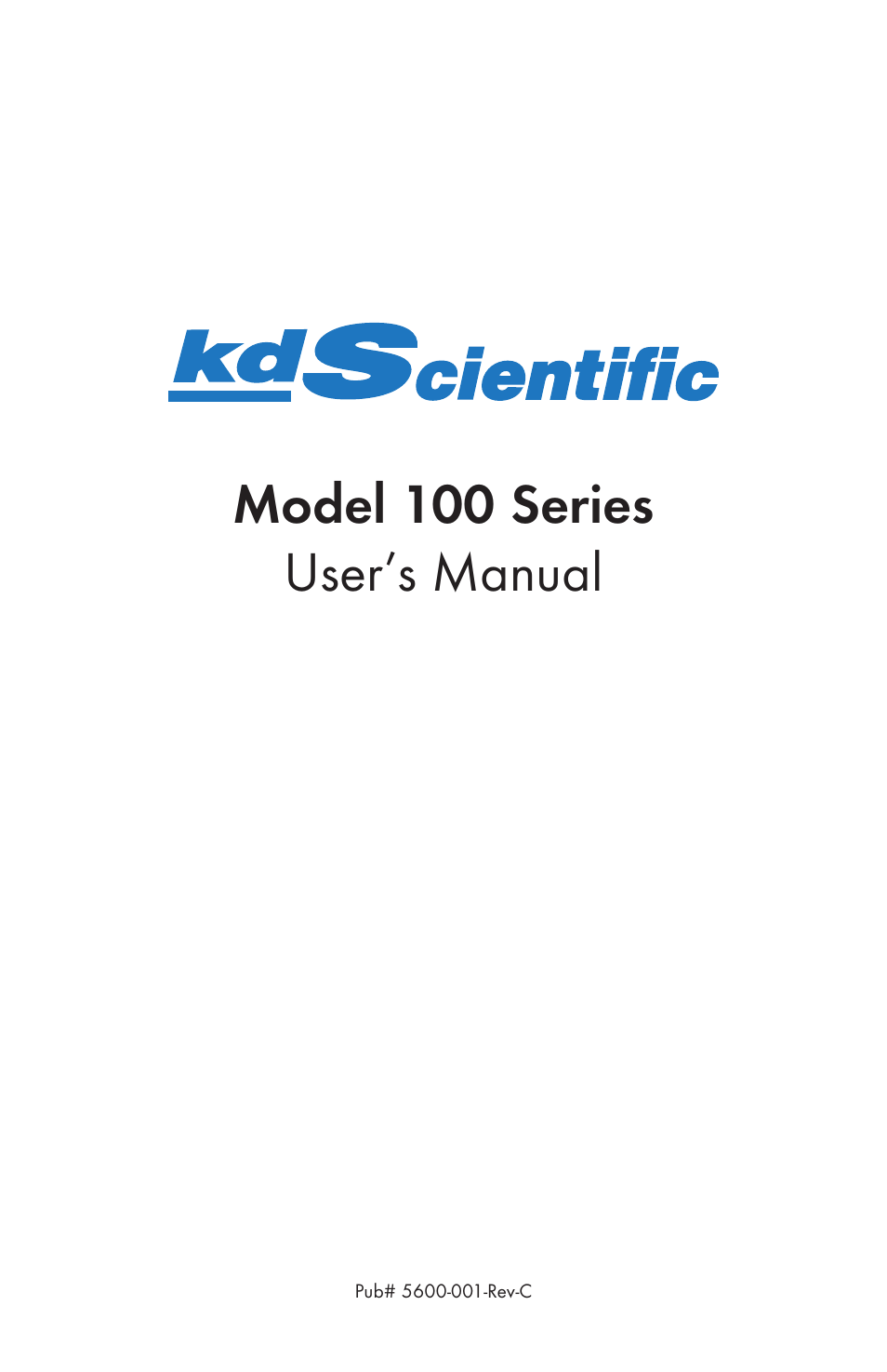 KD Scientific 100 Series User Manual | 18 pages