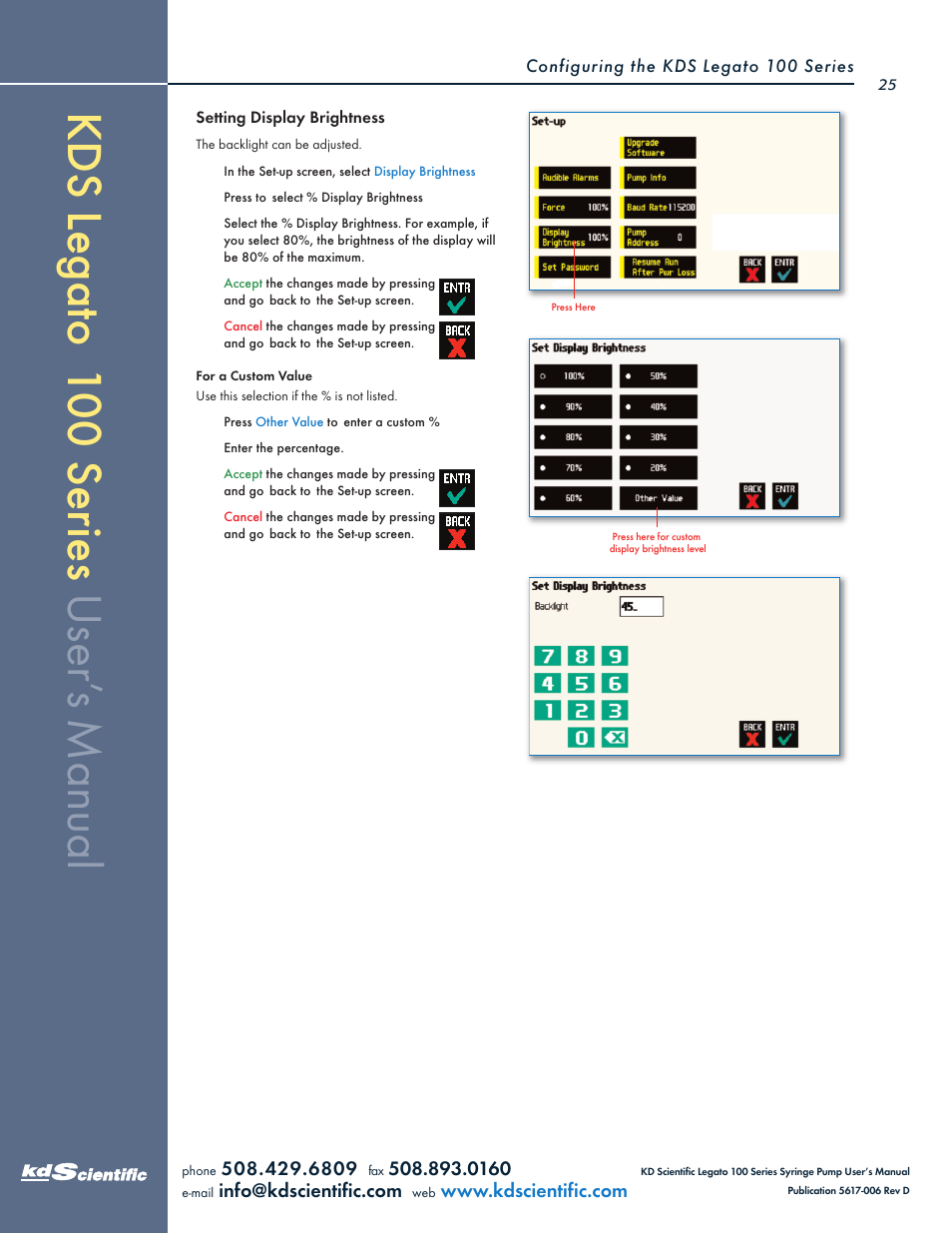 KD Scientific Legato 100 Series User Manual | Page 25 / 71