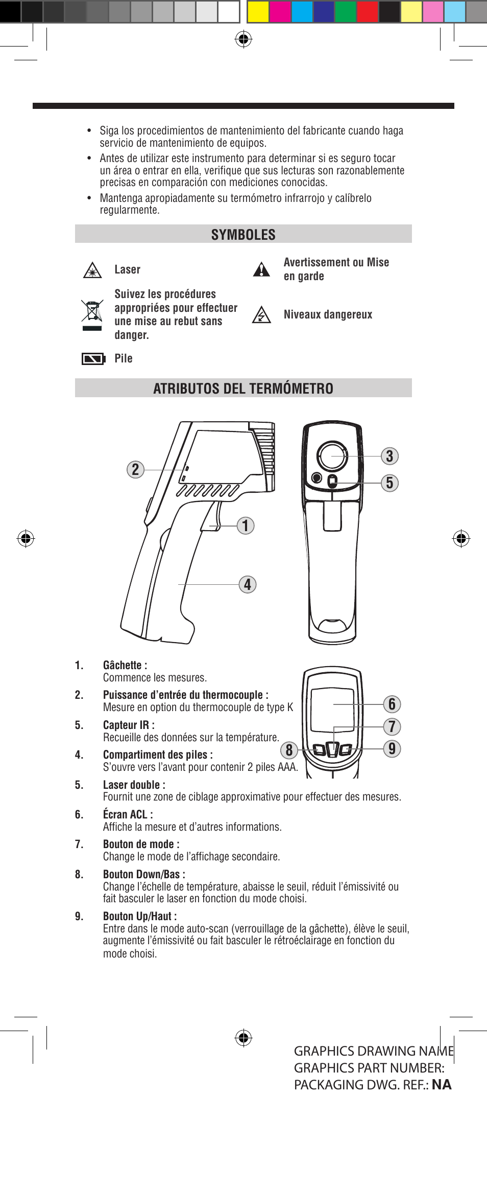 Atributos del termómetro symboles | Klein Tools IR2000 User Manual | Page 19 / 24