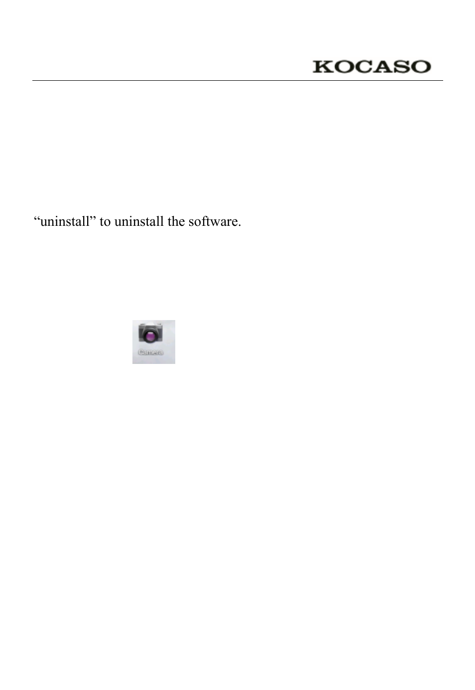 Camera | KOCASO M1052 User Manual | Page 12 / 21