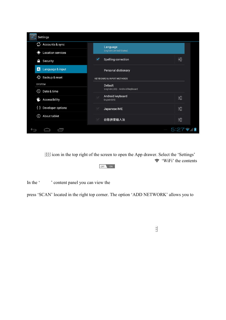 2 wi-fi settings | KOCASO M1070 User Manual | Page 10 / 14