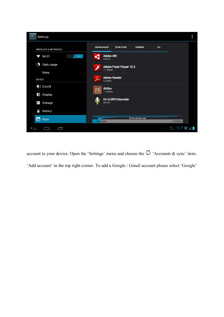 4 add an account | KOCASO M1070 User Manual | Page 8 / 14