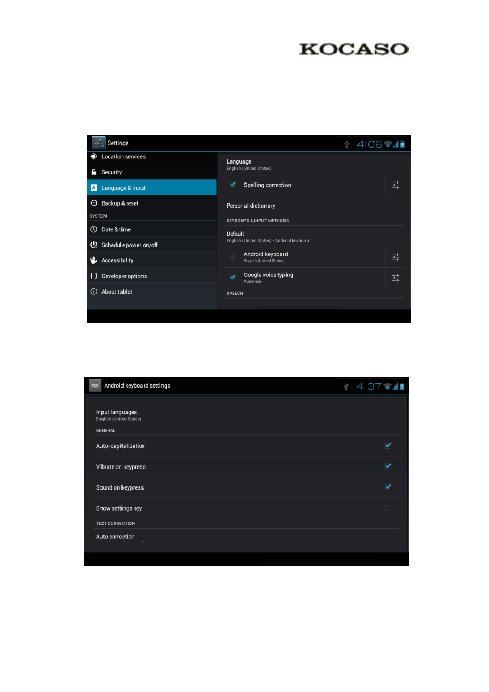 14 language and input method | KOCASO M776 User Manual | Page 45 / 69