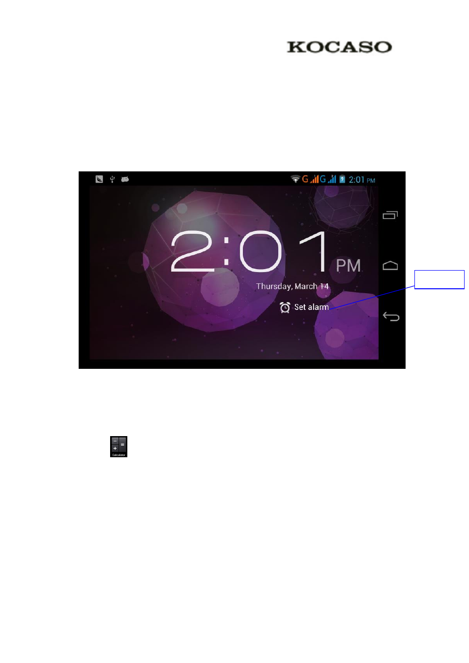 8 other application procedures, 1 clock, 2 calculator | KOCASO M776 User Manual | Page 63 / 69