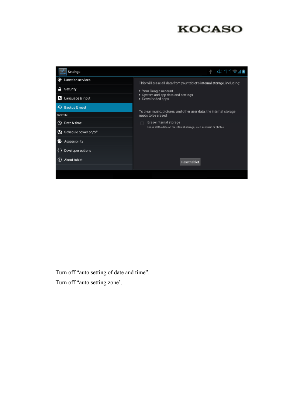 16 date and time | KOCASO M776H User Manual | Page 47 / 69