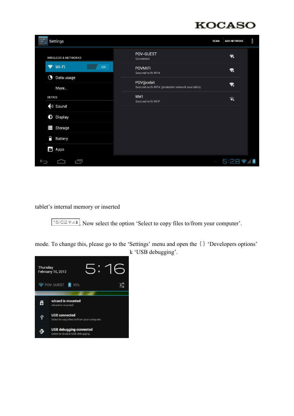 3 connecting the tablet to your pc | KOCASO M9200 User Manual | Page 10 / 13