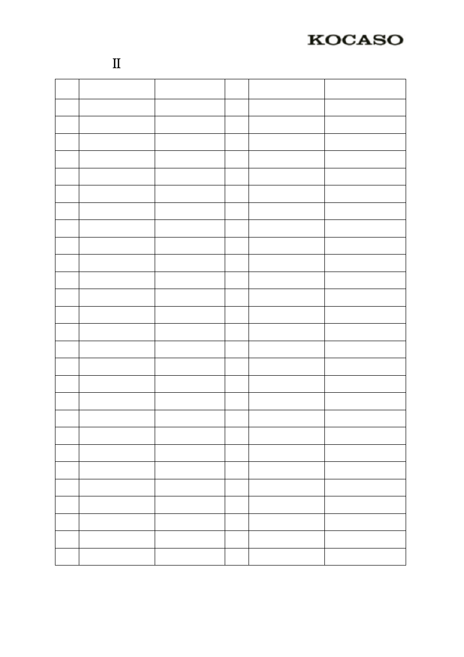 Appendix Ⅱ 3g support list | KOCASO M9200 User Manual | Page 13 / 13