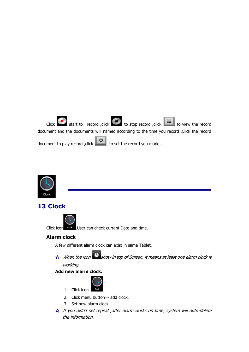 13 .clock, 13 clock | KOCASO NB1016 User Manual | Page 13 / 27