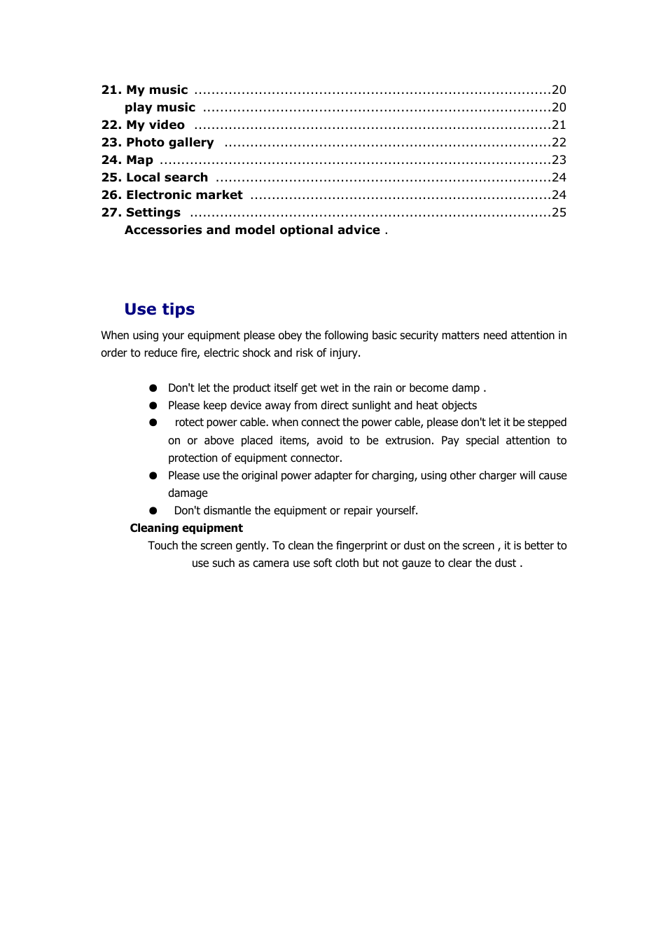 Use tips | KOCASO NB1016 User Manual | Page 2 / 27