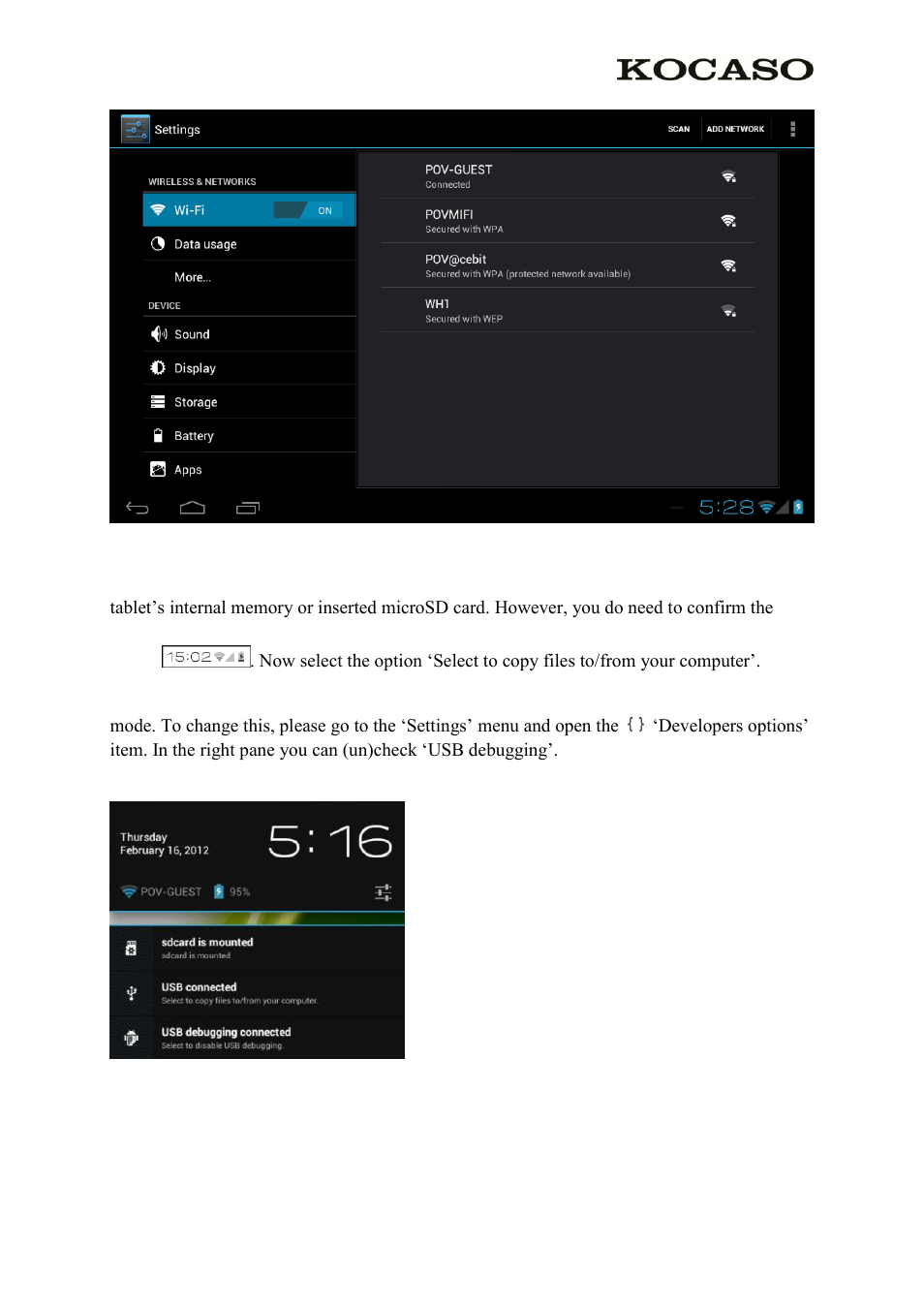 3 connecting the tablet to your pc | KOCASO SX9730 User Manual | Page 11 / 15