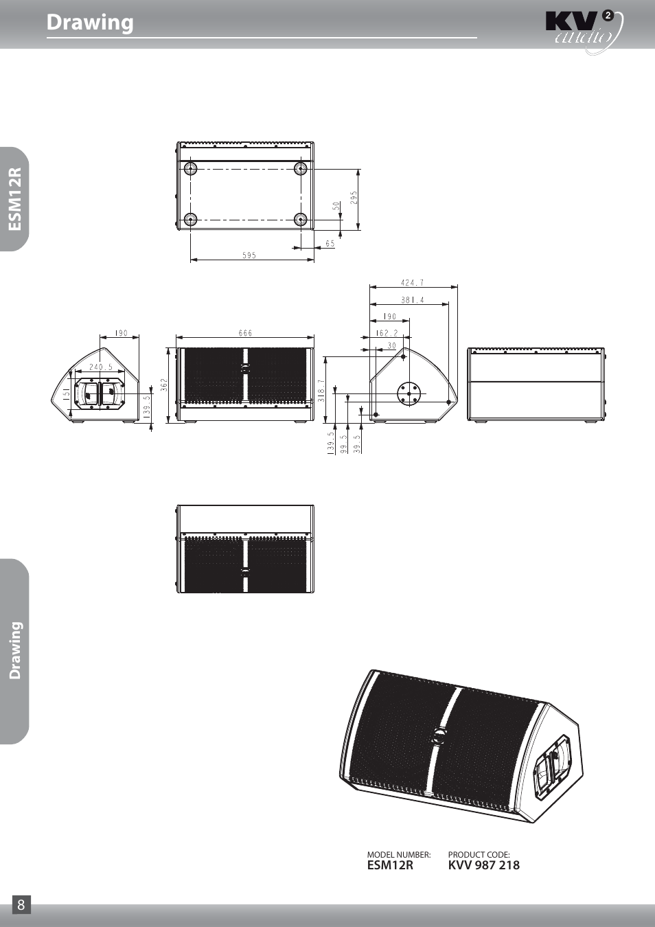 Drawing, Esm12r | KV2 Audio ESM12 User Guide User Manual | Page 8 / 12