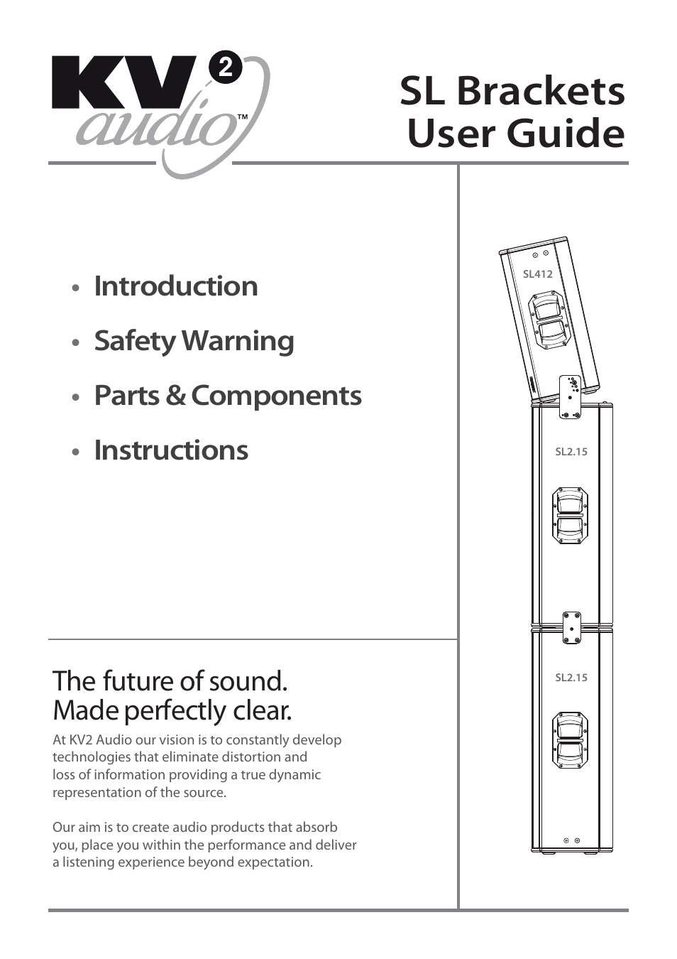 KV2 Audio SL Brackets User Manual | 8 pages