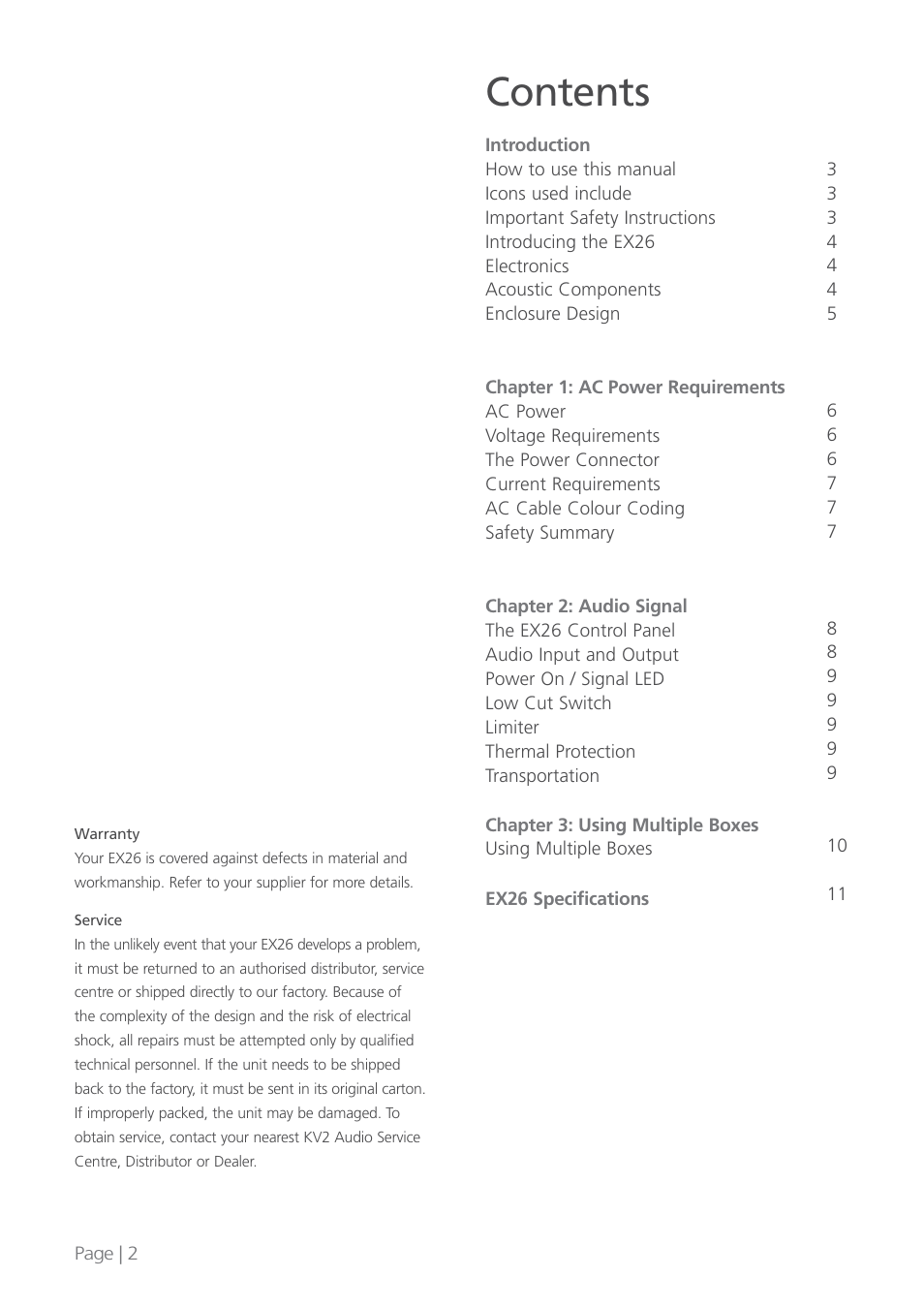 KV2 Audio EX26 User Manual | Page 2 / 12