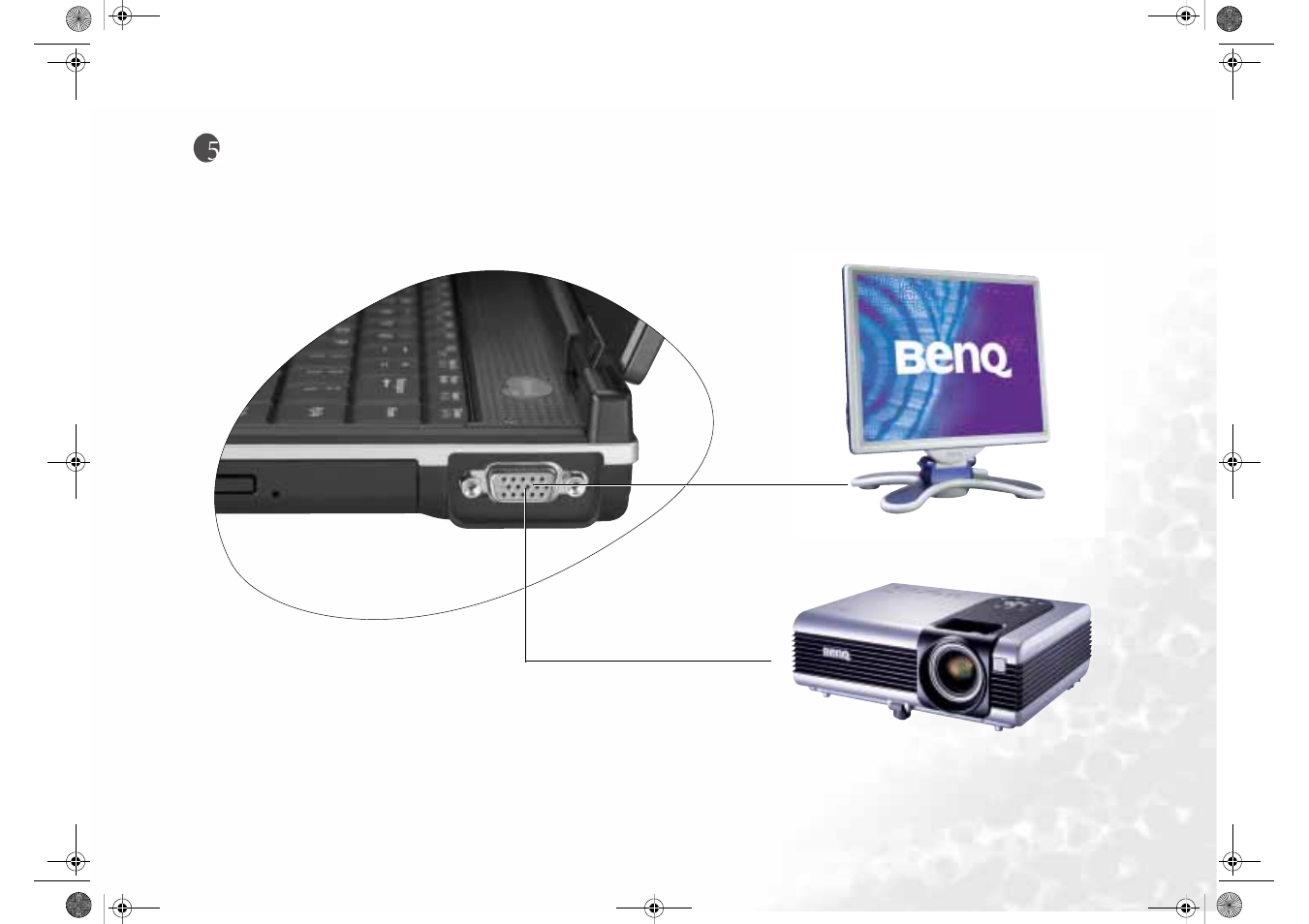 Attaching external display devices, Attaching an external display device | BenQ S52 User Manual | Page 41 / 56