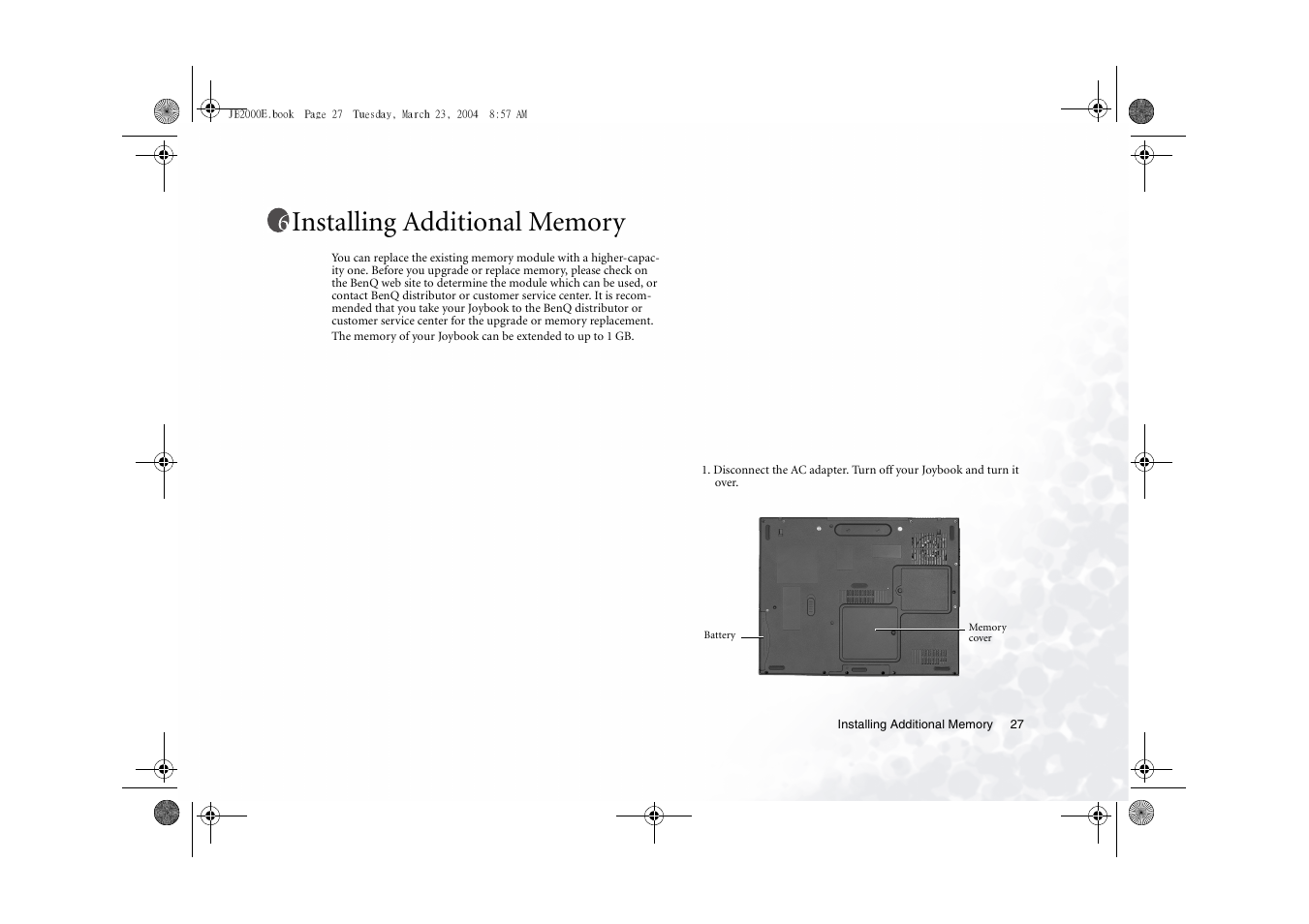 BenQ Joybook 2000 Series User Manual | Page 31 / 38