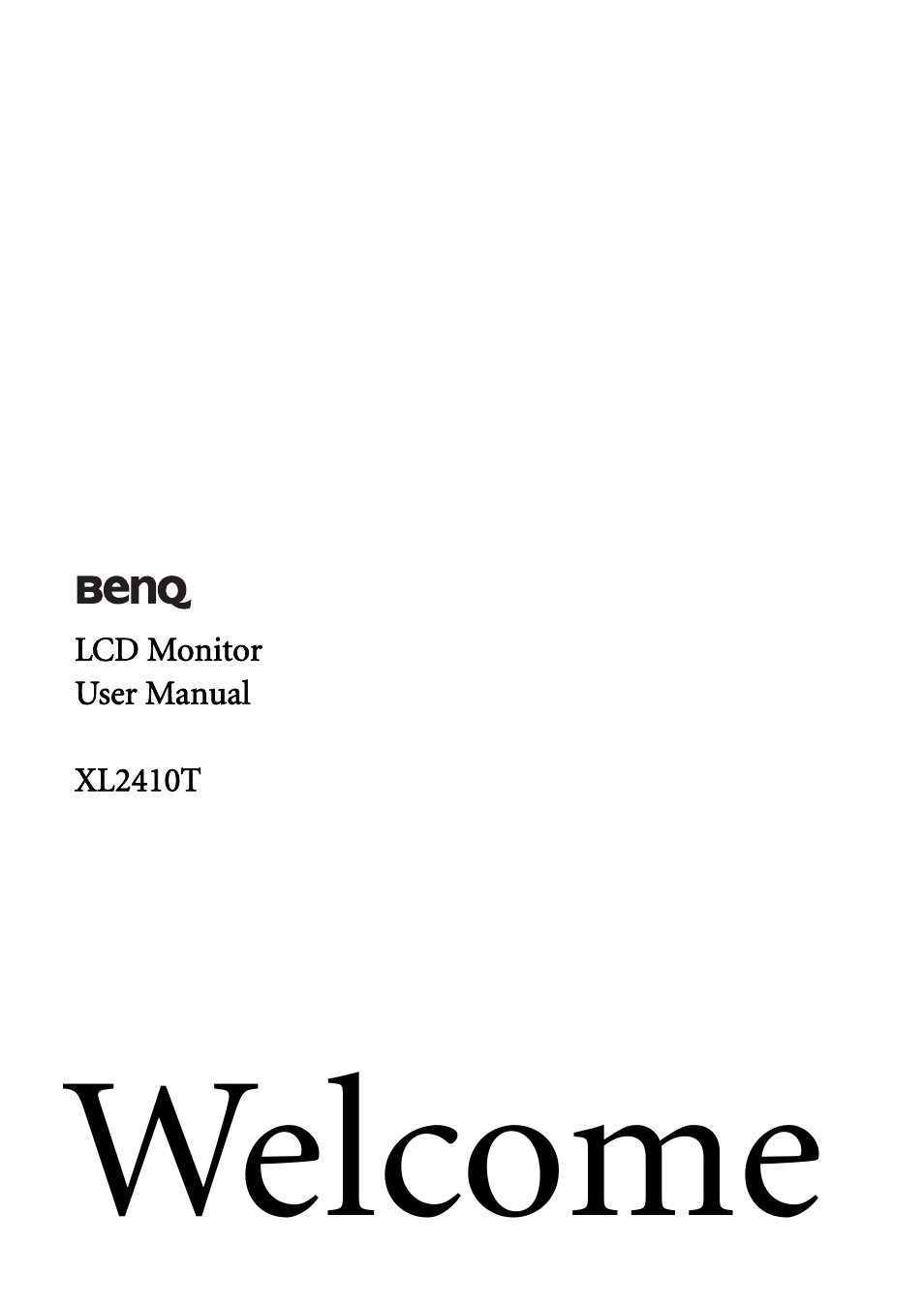BenQ LCD Monitor XL2410T User Manual | 40 pages