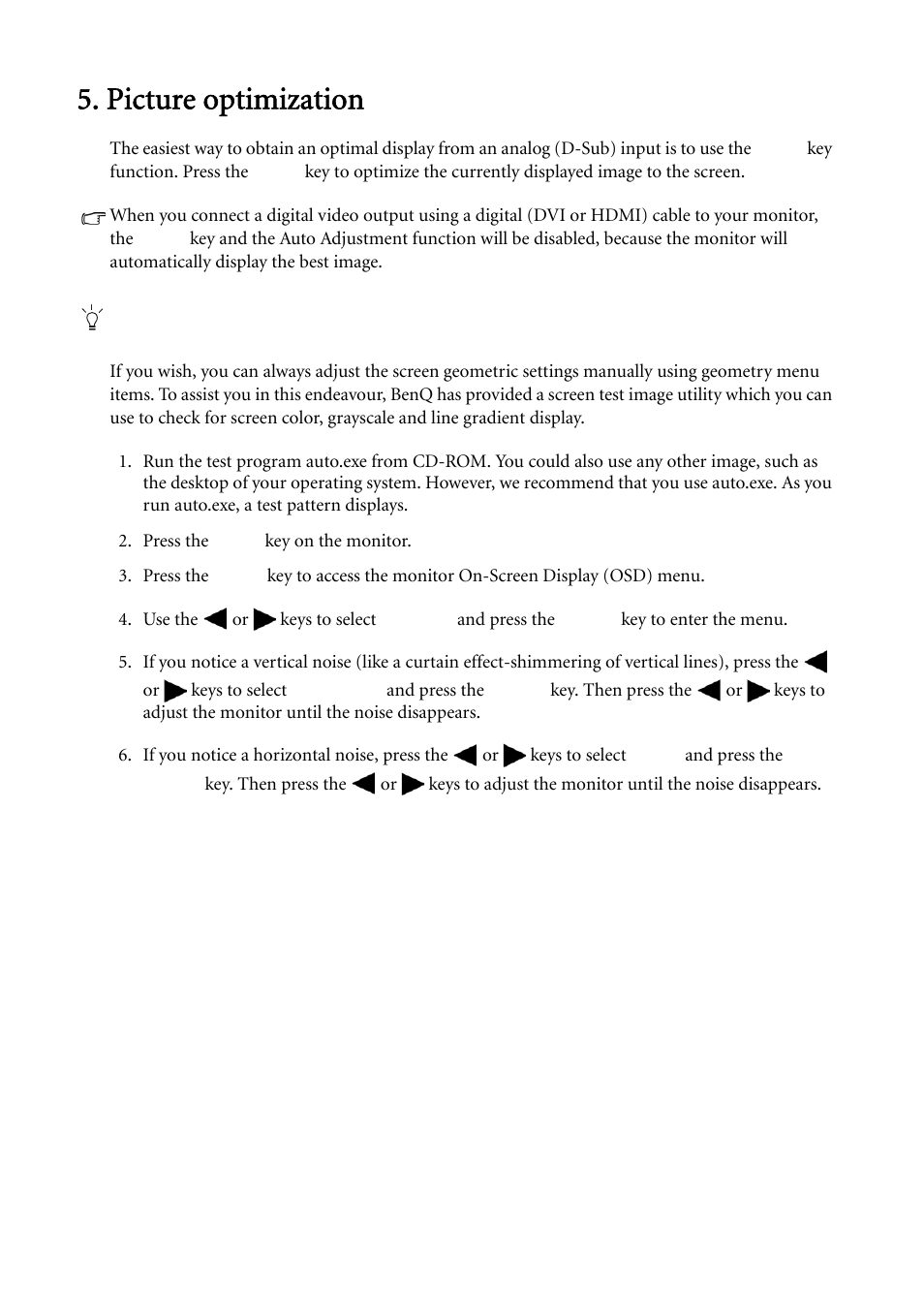 Picture optimization | BenQ LCD Monitor XL2410T User Manual | Page 22 / 40