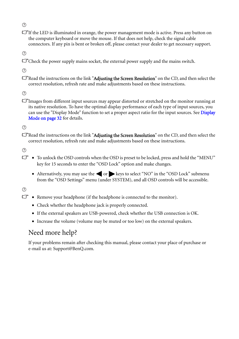 Need more help | BenQ LCD Monitor XL2410T User Manual | Page 40 / 40