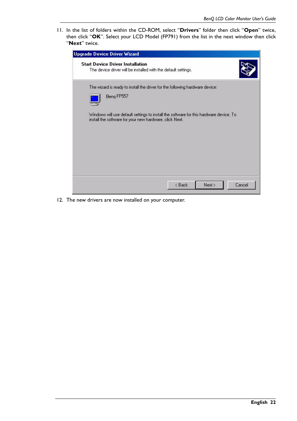 BenQ FP791 User Manual | Page 23 / 53