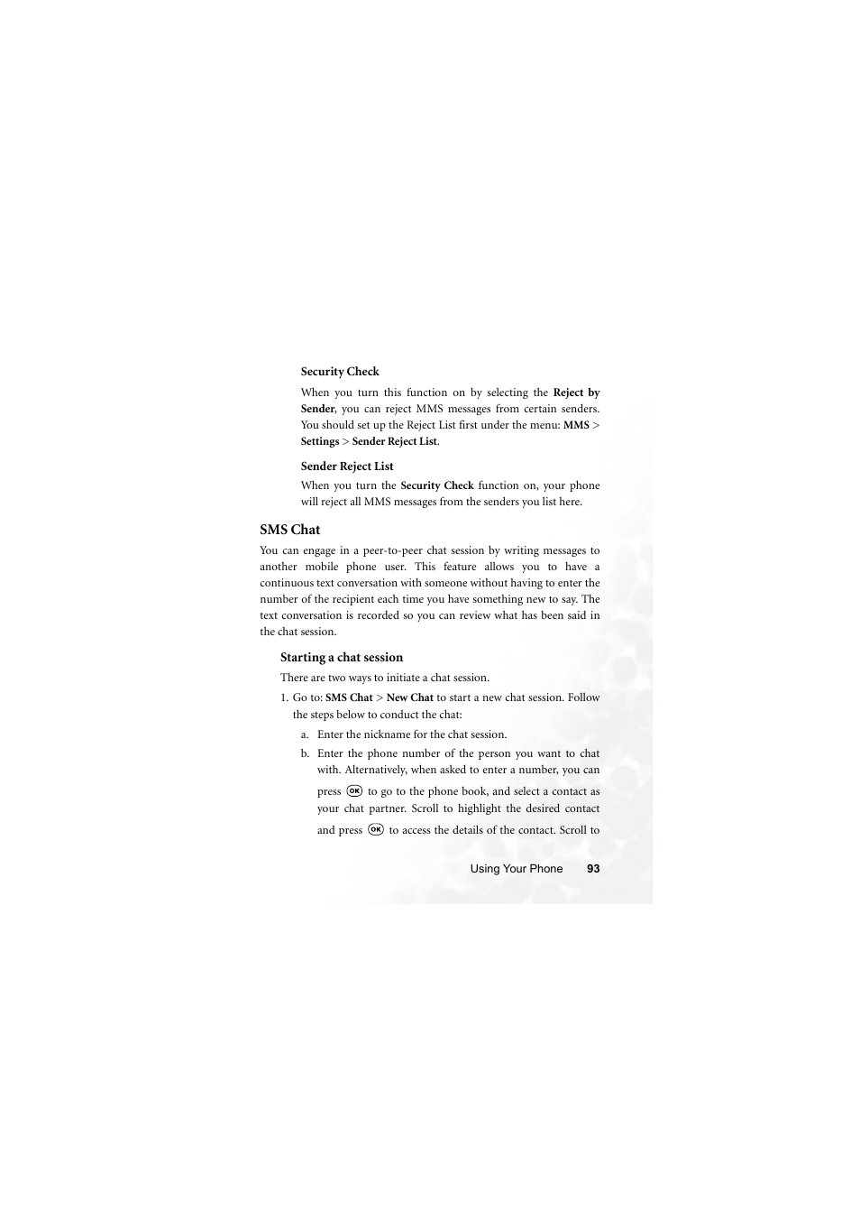 Sms chat | BenQ S700 User Manual | Page 109 / 202