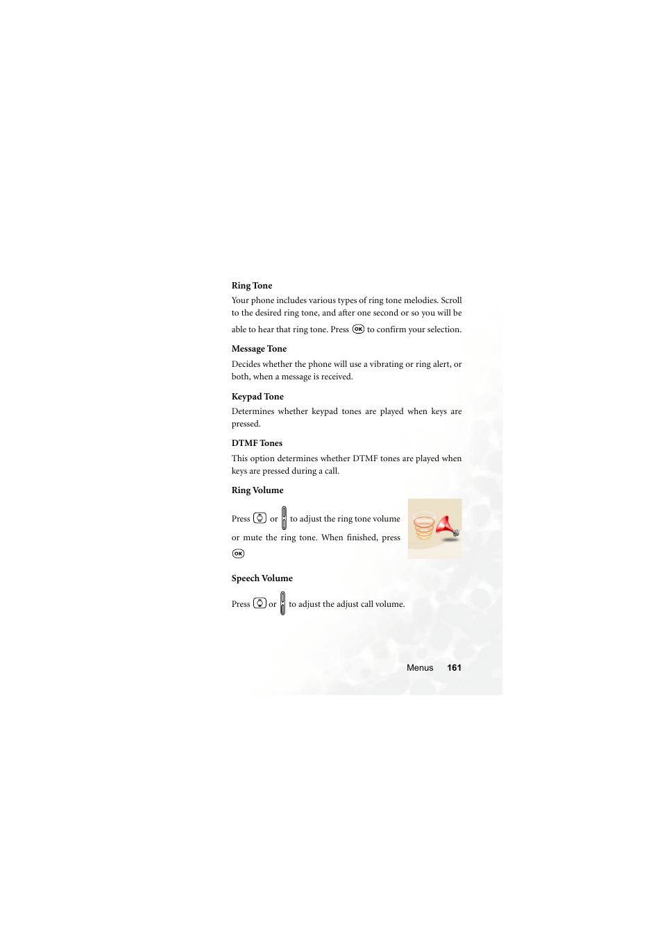 Ring tone, Message tone, Keypad tone | Dtmf tones, Ring volume, Speech volume | BenQ S700 User Manual | Page 177 / 202