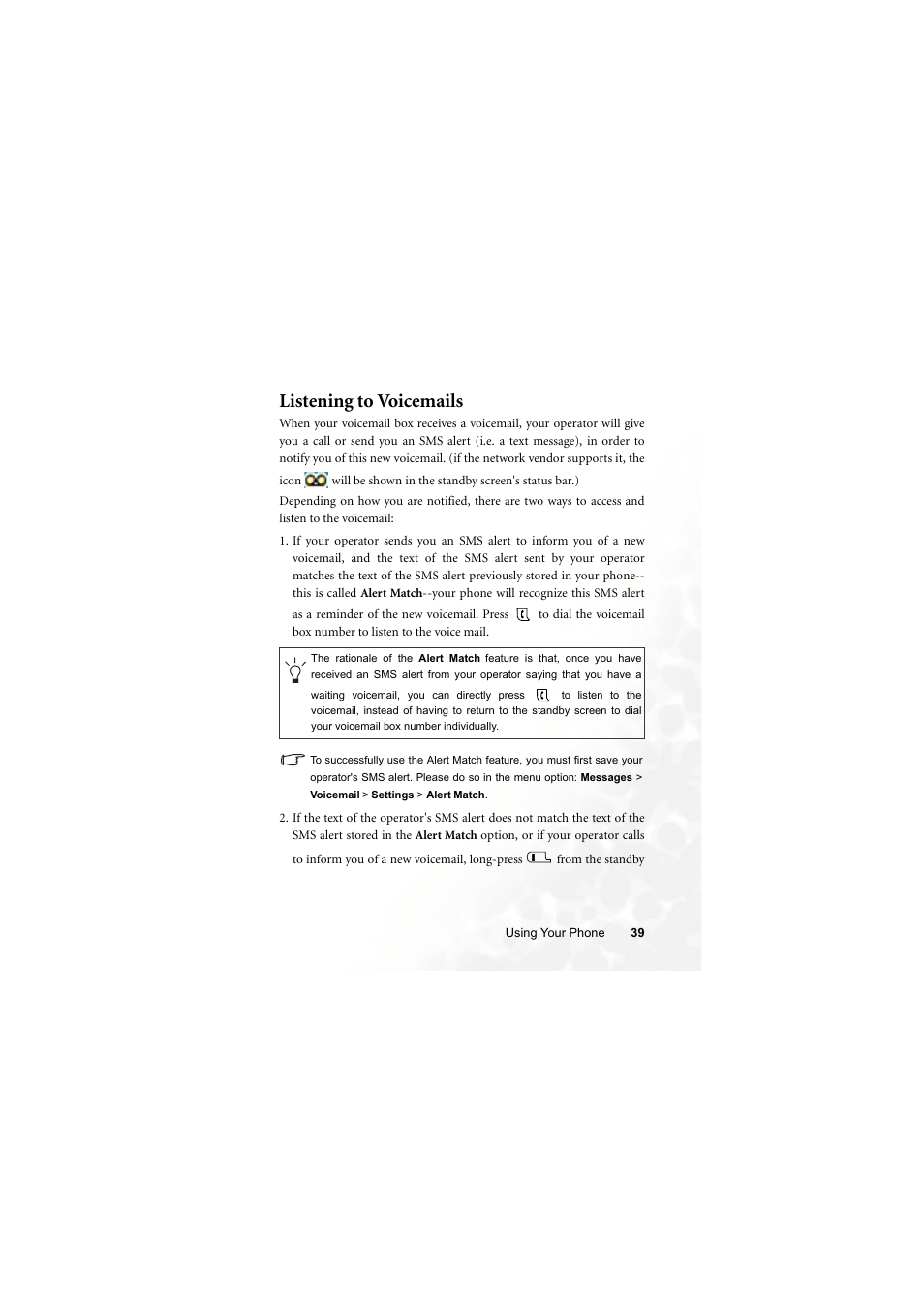 Listening to voicemails | BenQ S700 User Manual | Page 55 / 202