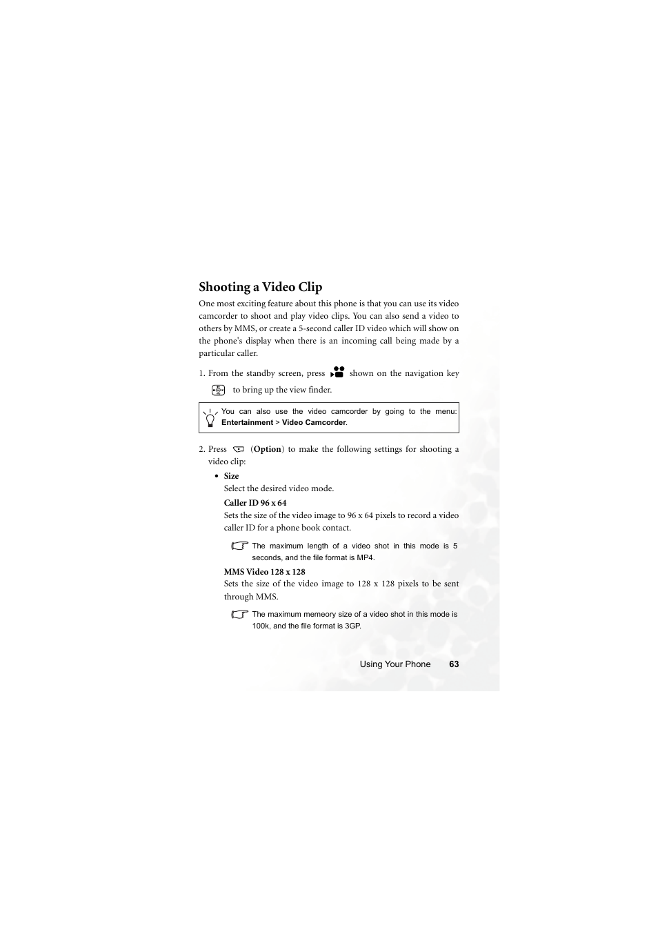 Shooting a video clip | BenQ S700 User Manual | Page 79 / 202