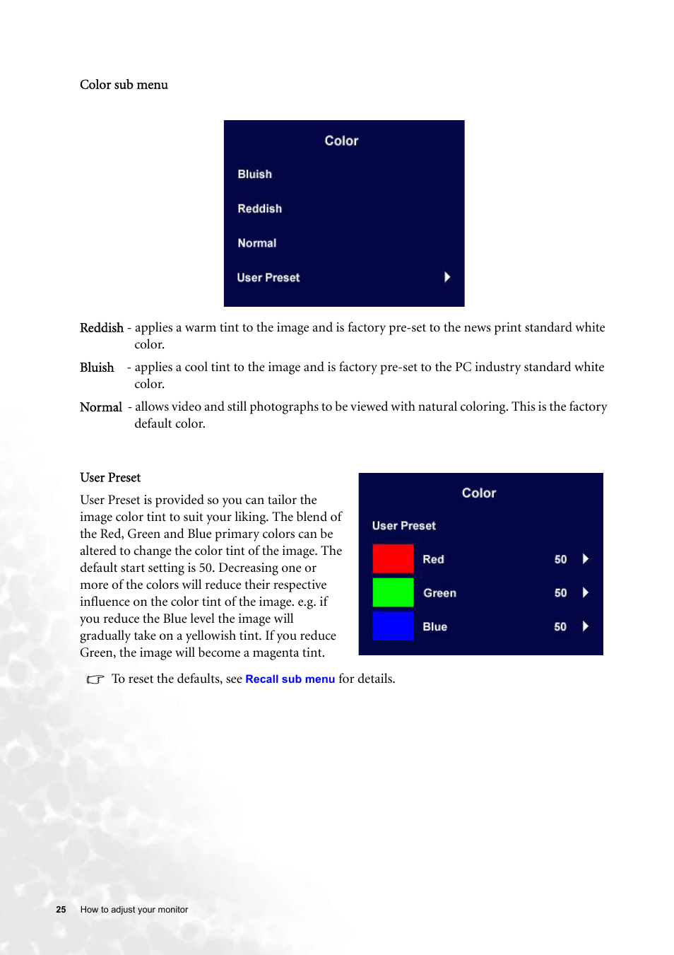 BenQ FP91GP User Manual | Page 25 / 36