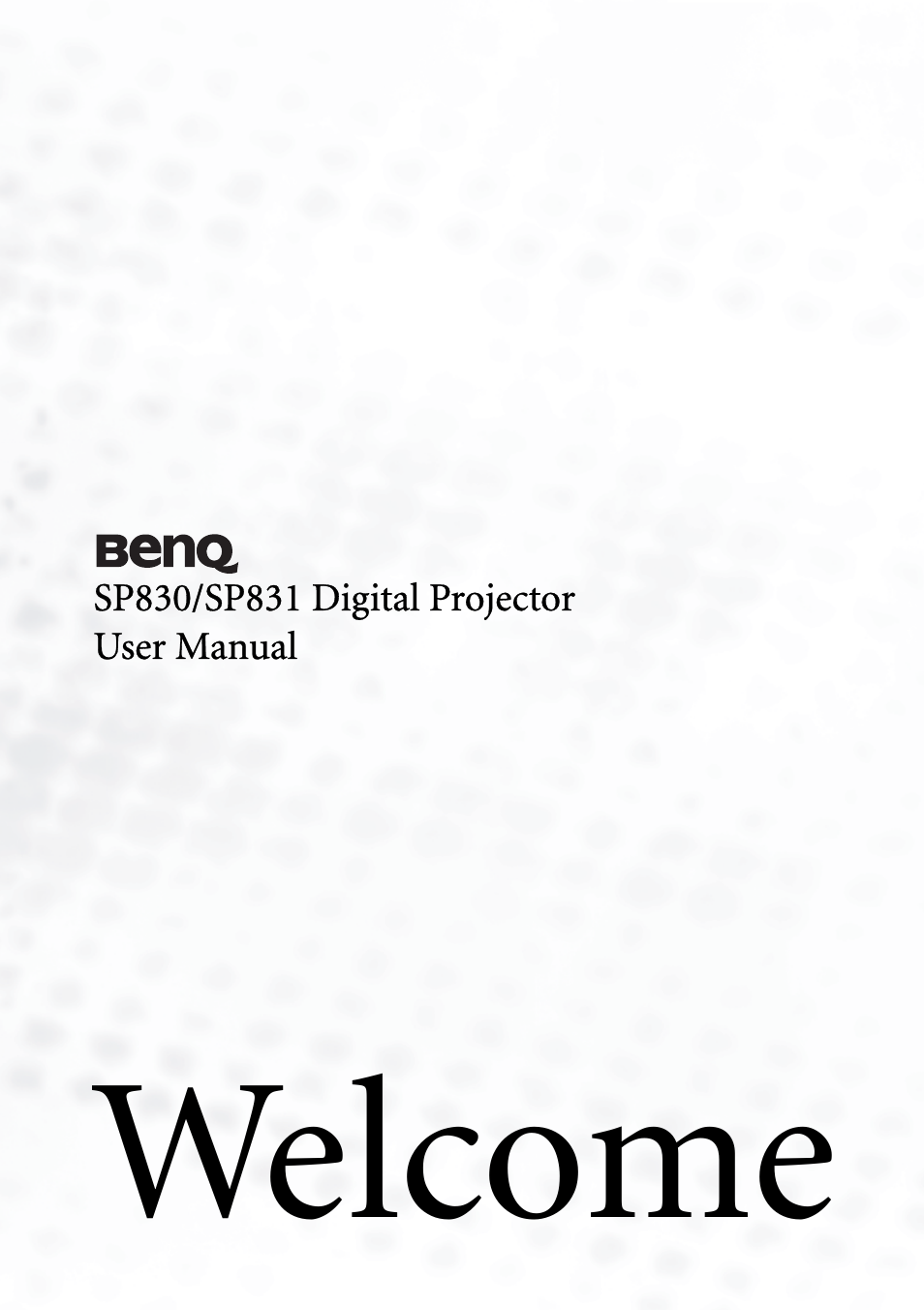 BenQ SP831 User Manual | 80 pages