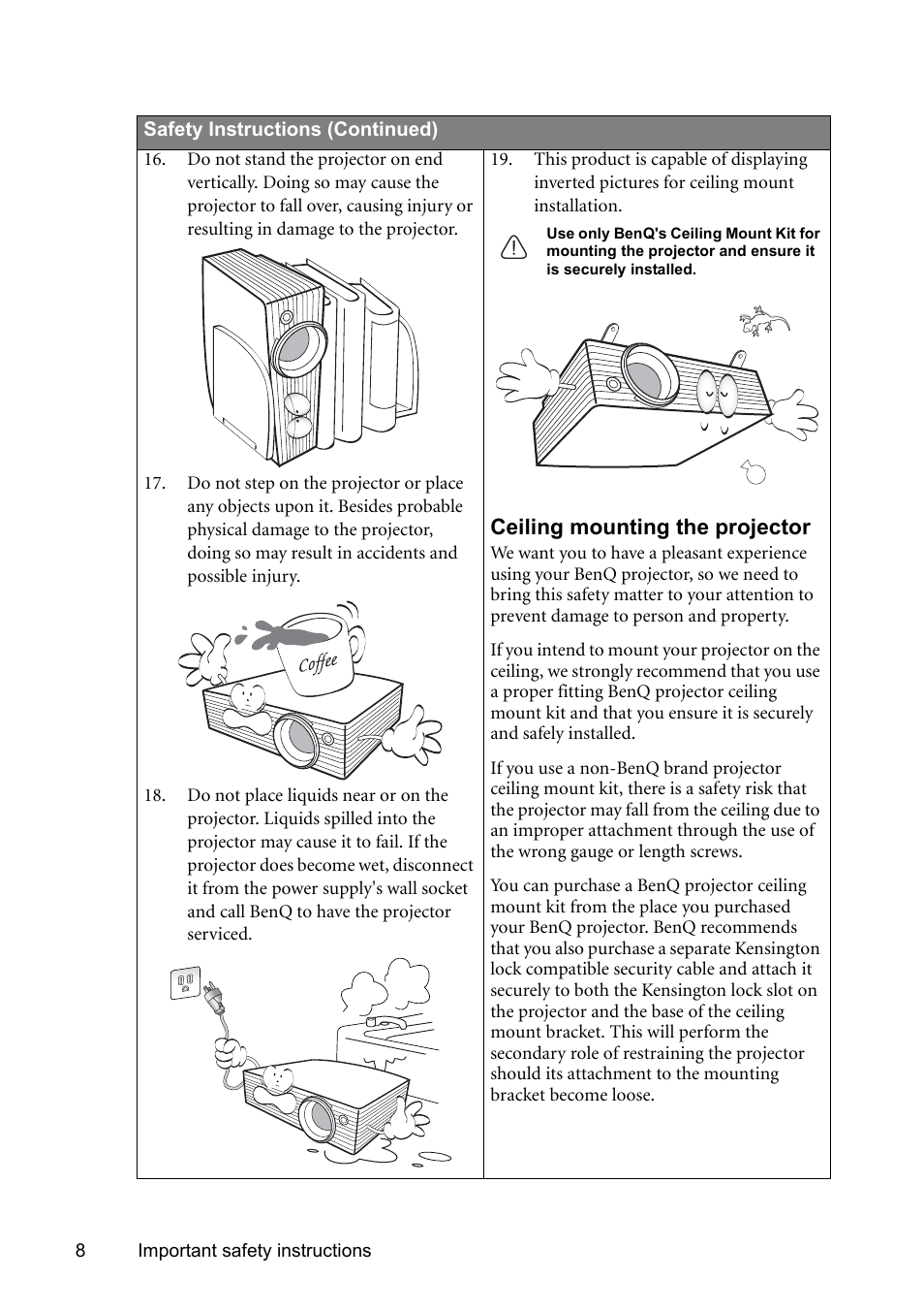 BenQ SP831 User Manual | Page 8 / 80