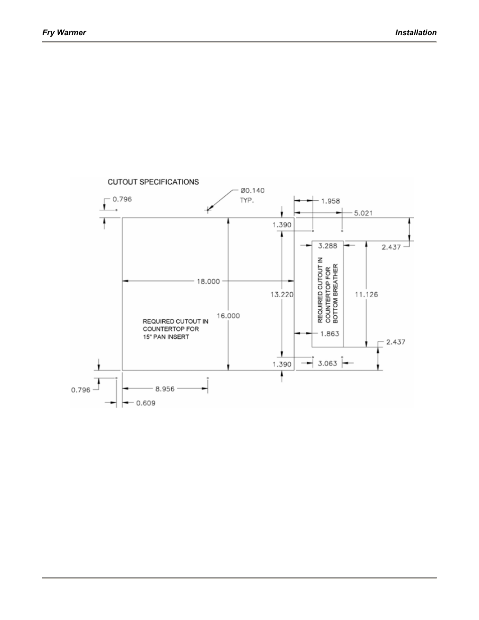 Fw-15t/fw-15dto (bottom breather) | Bakers Pride Fry Warmer FW-12T User Manual | Page 11 / 36