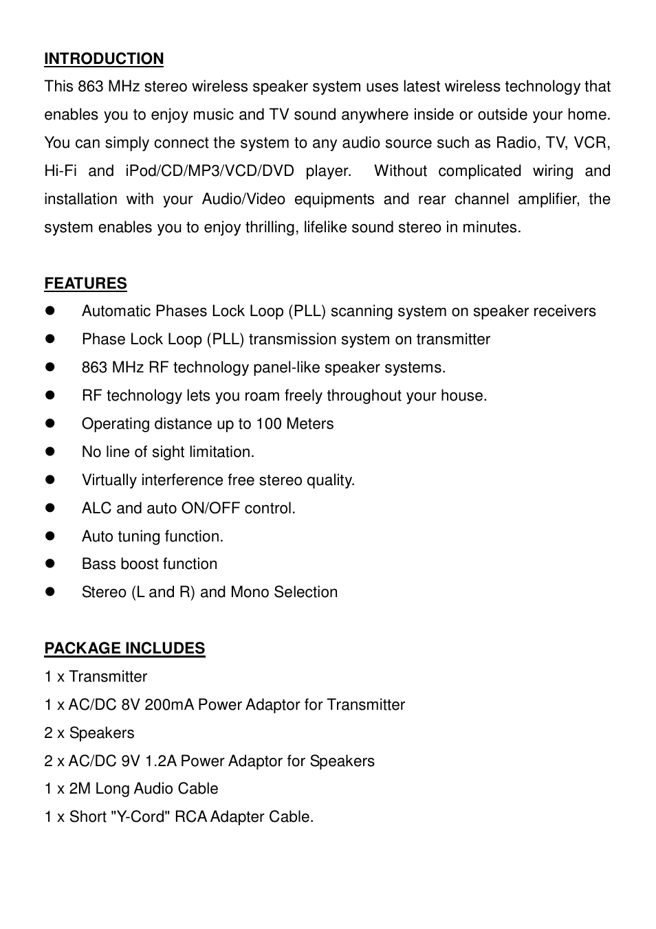Mark Feldstein & Associates SP4080 Wireless Indoor Outdoor Speakers - #SP4080 User Manual | Page 2 / 8