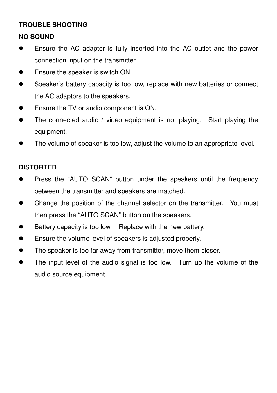 Mark Feldstein & Associates SP4080 Wireless Indoor Outdoor Speakers - #SP4080 User Manual | Page 7 / 8