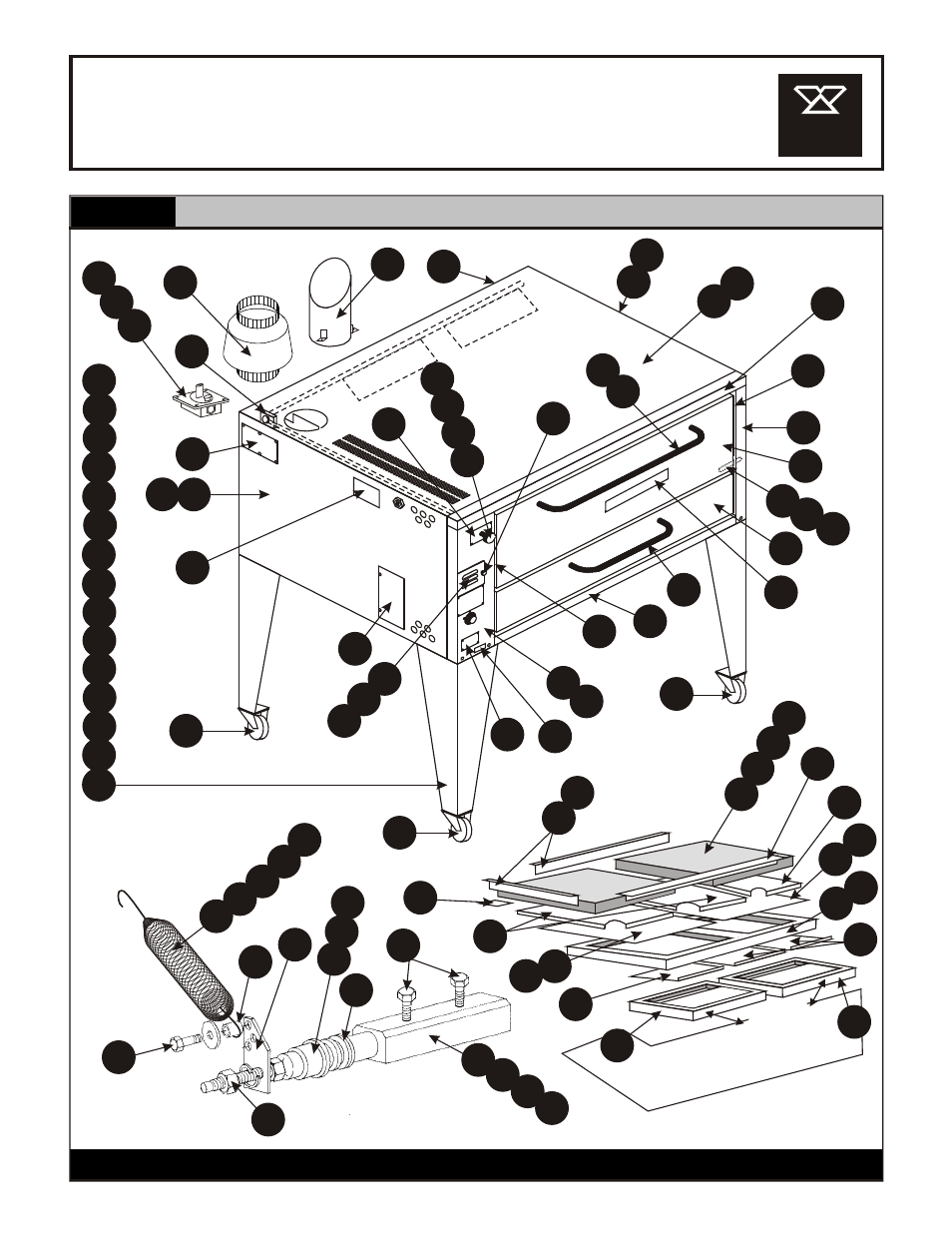 Gas deck oven, Exterior / decks / doors | Bakers Pride FLO 4151 User Manual | Page 2 / 4