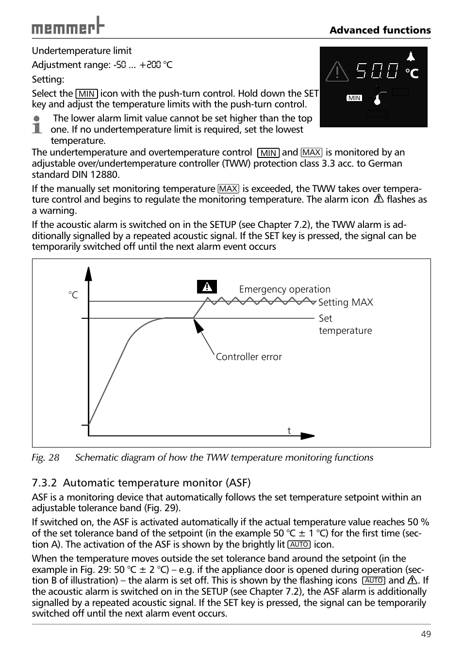 Memmert TTC 256 Temperature test chamber (Generation 2003) User Manual | Page 49 / 68